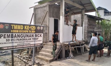 Hadirkan Fasilitas Sehat Bagi Siswa dan warga, Pembangunan MCK SD 013 Pangkalan Terap Segera Siap Digunakan