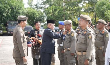 Jelang Pacu Jalur 2026, Satpol PP Kuansing Gelar Apel Pasukan dan Kukuhkan Tim Pengamanan