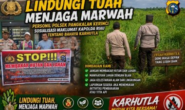 Polsek Pangkalan Kerinci Sosialisasi Maklumat Kapolda Riau tentang Bahaya Karhutla