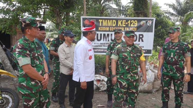 Tinjau Hasil Pembangunan TMMD ke-129, Tim Wasev Mabesad  Brigjen TNI Zulfirman Chaniago, S.I.P., M.Han Evaluasi Sasaran Fisik