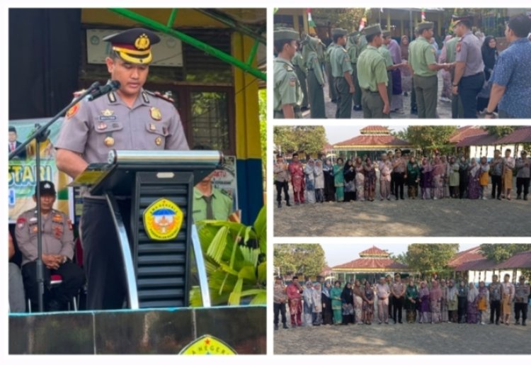 Kapolsek Pangkalan Kerinci Pimpin Pelantikan Pengurus Bhuana Lestari Smanda Bermarwah SMAN 2 Pangkalan Kerinci Periode 2026–2027
