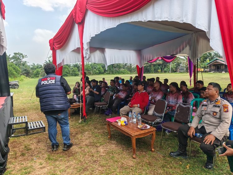 Bentengi Generasi Muda dari Narkoba dan Pelanggaran Hukum, Satgas TMMD ke-129 Kodim 0313/KPR Gelar Penyuluhan di Pangkalan Terap