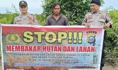 Cegah Karhutla, Polsek Pangkalan Kerinci Patroli Daerah Rawan dan Sosialisasi Karhutla