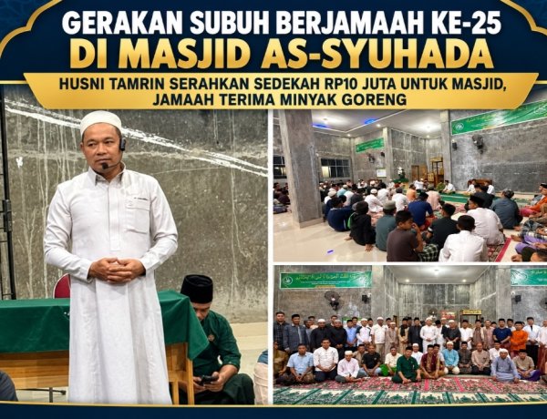 Wabup Husni Tamrin Pesan Tingkatkan Ukhuwah Islamiyah Di Gerakan Subuh Berjama'ah Di Masjid As-Syuhada